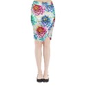 Colorful Dahlias Midi Wrap Pencil Skirt View1