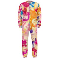 Colorful Pansies Field Onepiece Jumpsuit (men) 