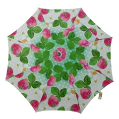 Cute Strawberries Pattern Hook Handle Umbrellas (large) by DanaeStudio