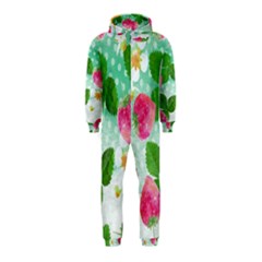 Cute Strawberries Pattern Hooded Jumpsuit (kids)