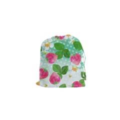 Cute Strawberries Pattern Drawstring Pouches (xs) 