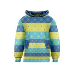 Hexagon And Stripes Pattern Kids  Pullover Hoodie