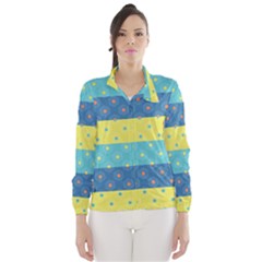 Hexagon And Stripes Pattern Wind Breaker (women)