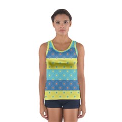 Hexagon And Stripes Pattern Women s Sport Tank Top 