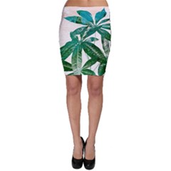 Pachira Leaves  Bodycon Skirt by DanaeStudio