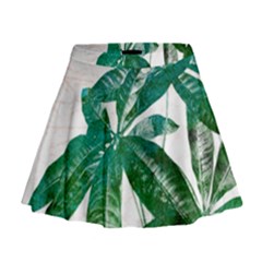 Pachira Leaves  Mini Flare Skirt by DanaeStudio