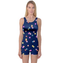 Playful Confetti One Piece Boyleg Swimsuit