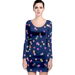 Playful Confetti Long Sleeve Bodycon Dress