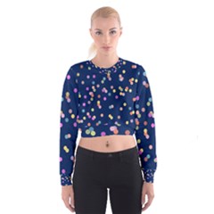 Playful Confetti Women s Cropped Sweatshirt