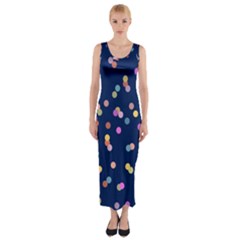 Playful Confetti Fitted Maxi Dress