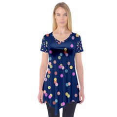 Playful Confetti Short Sleeve Tunic 