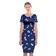 Playful Confetti Classic Short Sleeve Midi Dress