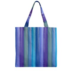 Provence Fields Lavender Pattern Zipper Grocery Tote Bag by DanaeStudio