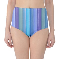 Provence Fields Lavender Pattern High-waist Bikini Bottoms by DanaeStudio