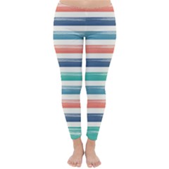 Summer Mood Striped Pattern Classic Winter Leggings