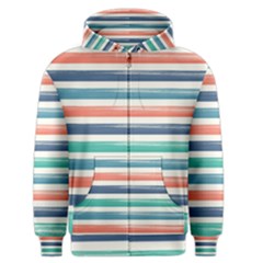 Summer Mood Striped Pattern Men s Zipper Hoodie