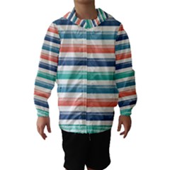 Summer Mood Striped Pattern Hooded Wind Breaker (kids)