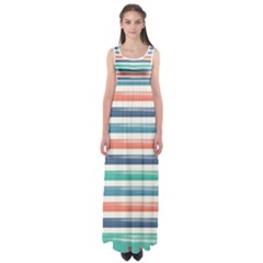 Summer Mood Striped Pattern Empire Waist Maxi Dress