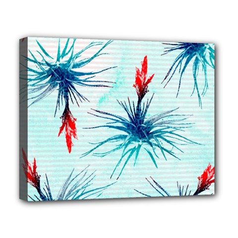 Tillansia Flowers Pattern Deluxe Canvas 20  X 16   by DanaeStudio