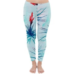 Tillansia Flowers Pattern Classic Winter Leggings