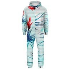 Tillansia Flowers Pattern Hooded Jumpsuit (men) 