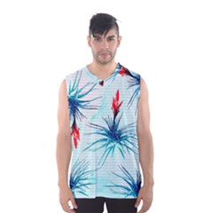 Tillansia Flowers Pattern Men s Basketball Tank Top