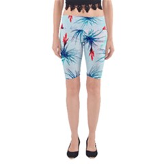 Tillansia Flowers Pattern Yoga Cropped Leggings