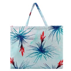 Tillansia Flowers Pattern Zipper Large Tote Bag