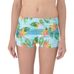 Tropical Starfruit Pattern Reversible Bikini Bottoms by DanaeStudio