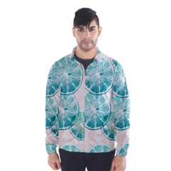 Turquoise Citrus And Dots Wind Breaker (men)