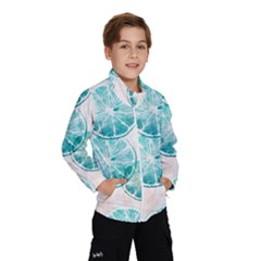 Turquoise Citrus And Dots Wind Breaker (kids)