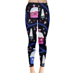 Magical Xmas Night Leggings  by Valentinaart