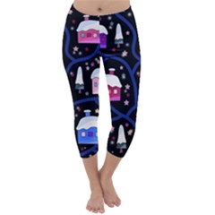 Magical Xmas Night Capri Winter Leggings  by Valentinaart