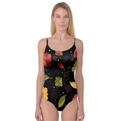 Autumn Flowers  Camisole Leotard 