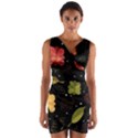 Autumn flowers  Wrap Front Bodycon Dress View1