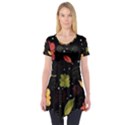 Autumn flowers  Short Sleeve Tunic  View1