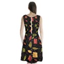 Autumn flowers  Sleeveless Chiffon Waist Tie Dress View2