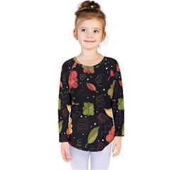 Autumn Flowers  Kids  Long Sleeve Tee