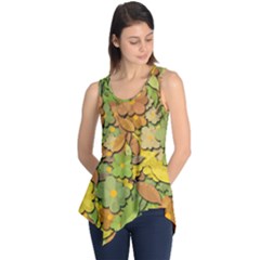 Autumn Flowers Sleeveless Tunic by Valentinaart