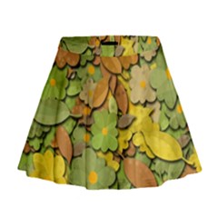 Autumn Flowers Mini Flare Skirt