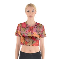 Beautiful Floral Design Cotton Crop Top