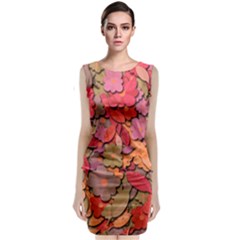 Beautiful Floral Design Classic Sleeveless Midi Dress by Valentinaart