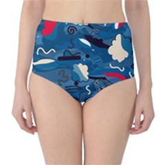 Ocean High-waist Bikini Bottoms by Valentinaart