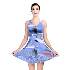 Sea Reversible Skater Dress by Valentinaart