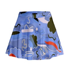 Sea Mini Flare Skirt