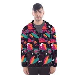 Colorful Abstract Art  Hooded Wind Breaker (men)