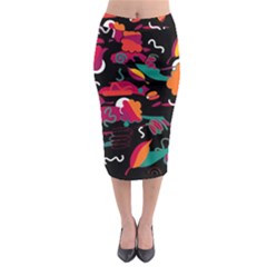 Colorful Abstract Art  Midi Pencil Skirt