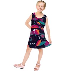 Colorful Abstract Art  Kids  Tunic Dress