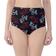 Elegance - Red  High-waist Bikini Bottoms by Valentinaart