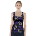 Elegance - blue Racer Back Sports Top View1